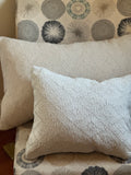 Oversized Natural Faded Diamond Accent Pillow Set (2pc)